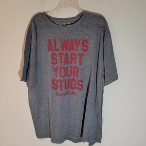 The Victory Fantasy Life Men's Red and Grey T-shirt Size 2X